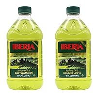 Iberia Premium Blend, Sunflower Oil & Extra Virgin Olive Oil, High Heat Frying, 68 Fl Oz (Pack of 2)