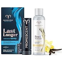 Desensitizing Delay Spray for Men + Vanilla Massage Oil for Massage Therapy, Massage Oils for Date Night, Sweet Almond Oil for Skin