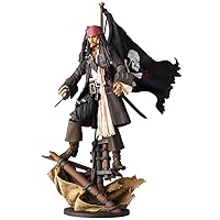 Revoltech Pirates of the Caribbean Jack Sparrow Total Height: Approx. 5.3 inches (135 mm), Non-scale, PVC & ABS, Pre-painted Action Figure