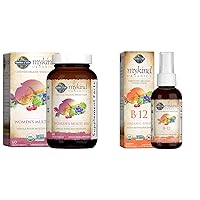 Garden of Life Organics Vitamins for Women 40+ - 60 Tablets & Organics B12 Vitamin - Whole Food B-12 for Metabolism and Energy, Raspberry, 2oz Liquid