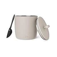 Simple Modern Vacuum Insulated Ice Bucket with Lid and Scoop | For Cocktail, Champagne, Wine, Beer, & Hosting | Stainless Steel 100oz Capacity for Large Parties | Rocks Collection | Almond Birch