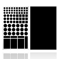 LED Light Blocking Stickers,LED Light Blocking Stickers,LED Light Blackout Sticker,Blackout Stickers for Electronic, LED Covers Blackout, (Cut and Whole-100% Blocking All Black)