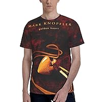 Mark Knopfler Golden Heart T Shirt Mens Summer Tee Casual Short Sleeve 3D Print Tshirt