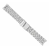 Ewatchparts 24MM WATCH BAND BRACELET FOR BREITLING PILOT 5 LINK POLISH STAINLESS STEEL C/END