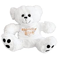 ModParty Flower Girl Teddy Bear | Gift Idea for Flower Girls | Little Girls Proposal Gift | Stuffed Animal Plush Toy | Petal Patrol Flower Design