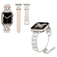 Wearlizer Compatible with Apple Watch Band 41mm 40mm 38mm 49mm 45mm 44mm 42mm Women, Dressy Fancy Strap for iWatch Bands Ultra SE Series 9 8 7 6 5 4 3 2 1