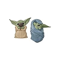 STAR WARS The Bounty Collection The Child Collectible Toys 2.2-Inch The Mandalorian “Baby Yoda” Sipping Soup, Blanket-Wrapped Figure 2-Pack