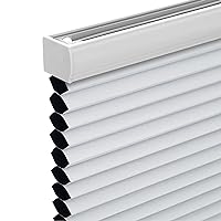 Changshade Cordless Blackout Cellular Shade, Honeycomb Shade with The Diameter of 1.5 inch Honeycombs, Room Darkening Pleated Window Shade for Bedroom, Children Room, 36 inches Wide, White CEL36WT72C
