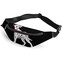 Cute Dalmatian Dog Waist Fanny Packs For Men Women Sports Belt Bag Crossbody Print
