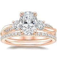 Moissanite Solitaire Bypass Ring in Prong Setting | Promise Engagement Jewelry | Colorless-VVS1 Quality