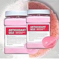 ANTIOXIDANT GOJI Jelly Mask for Facials Professional: Peel Off Hydro Jelly Mask Powder: Hydrating, Brightening Jelly Face Masks | DIY SPA Rubber Mask | Vajacial Jelly Mask Jar
