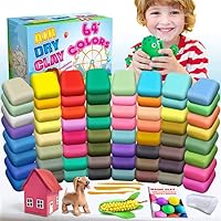 Air Dry Clay 64 Colors, Modeling Clay for Kids, DIY Molding Magic Clay, Gift for Kids