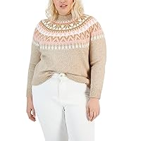 Tommy Hilfiger Women's Fairisle Long Sleeve Crewneck Sportswear Sweater