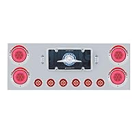 United Pacific Stainless Rear Center Panel w/Four 21 LED 4