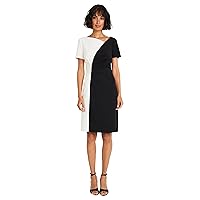 Maggy London Short Sleeve Asymmetric V-Neck Cocktail Dresses for Women