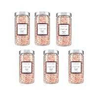 Olivia Care Pink Himalayan Bath Salts - Relieves, Relax Muscles & Soothes Skin | Made with Natural Ingredients. Fresh Fragrance - 12 OZ (Apricot Fig, 6 Pack)