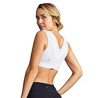 Tommie Copper Shoulder Support Bra, Posture Corrector Bra for Women, Bra with Back Support, Posture Bra and Compression Bra for Women, Back and Shoulder Support Bra - White - X-Large