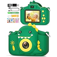 Kids Camera for Boys Girls Toddlers Childrens 3-8 Years Old Christmas Birthday Gifts Toys Selfie Digital Dual Camera with 32GB Card