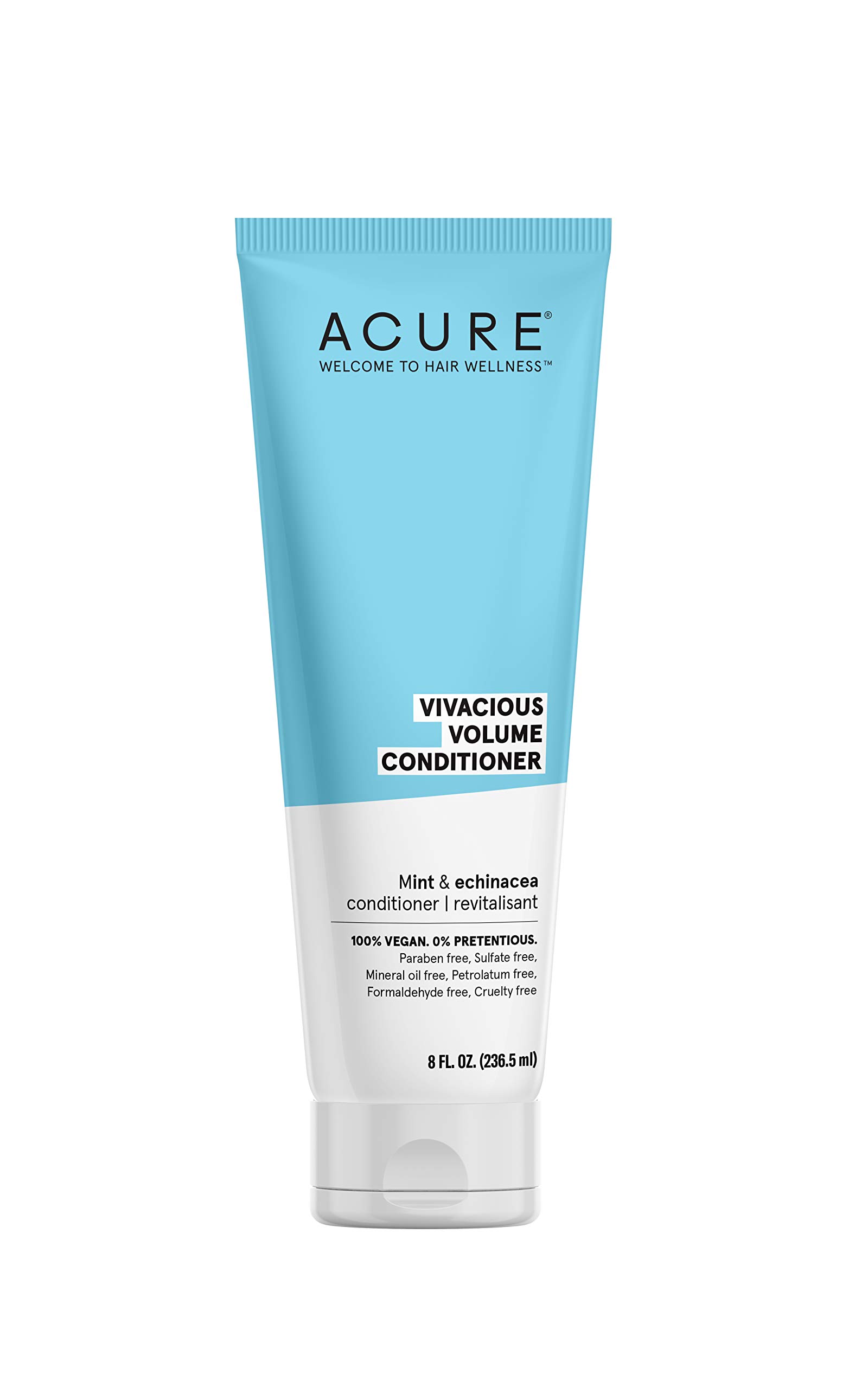 Acure ACURE Vivacious Volume Conditioner - & Echinacea 100% Vegan, White/Blue, Mint, 8 Fl Oz