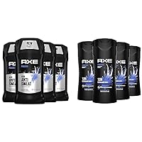 AXE Antiperspirant Deodorant for Men Phoenix 4PK 48H Sweat & Odor Protection for Long Lasting & Body Wash Phoenix 12h Refreshing Scent Crushed Mint & Rosemary 4 count Men's Body Wash