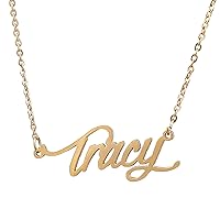 Personalized Custom Name Necklace Script Initial Nameplate Necklace Jewelry for Girls Womens