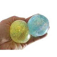 Set of 2 Easter Egg Shaped Sugar Ball - Thick Glue/Gel Syrup Molasses Stretch Ball - Ultra Squishy and Moldable Slow Rise Relaxing Sensory Fidget Stress Toy (Random Colors)