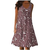 Dress for Women Going Out Sleeveless Beach Sexy Holiday Dresses Aloha Graphics Relaxed Travel Swing Dress Clothes