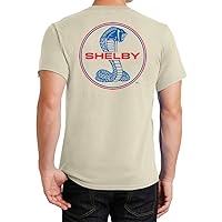 Ford Mustang T-Shirt Shelby Blue and Red Logo Front and Back