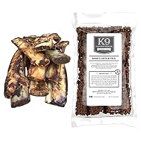 K9 Connoisseur Single Ingredient Dog Bones Made in USA from Grass Fed Cattle 8 to 10 Inch Long All Natural Meaty Rib Marrow Filled Bone Chew Treat Bundled with Slow Roasted Beef Lung Bites