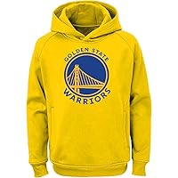 Outerstuff NBA Youth Team Color Performance Primary Logo Pullover Sweatshirt Hoodie (Golden State Warriors Yellow, 14-16)