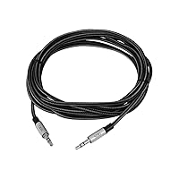 10 Feet (3M) Fabric Woven Braided 3.5mm Stereo Aux Extension Cable for Smartphones or Tablets, Durable and Tangle-free, Male to Male, (CB-AU0B12-S1)