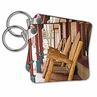 3dRose Key Chains USA, Colorado, Crested Butte, rocking chairs - US06 WBI0183 - Walter Bibikow (kc-143280-1)