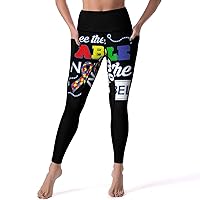 See The Able Not The Label Autism Awareness Casual Yoga Pants with Pockets High Waist Lounge Workout Leggings for Women