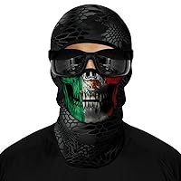 3D Balaclava Ski Mask Motorcycle Full Face Mask Outdoor Tactical Hood Headwear Mask Ghosts Skull Mask Men Women for Halloween