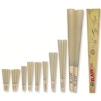 RAW Rawket Launcher - 20 Cone Size Variety Pack | Includes Supernatural - Emperador - Peacemaker - King Size - 98 Special and 1-1/4