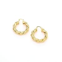 Christmas Gift Ethiopian 18K Gold Plated New Hoop Earrings For Women Design