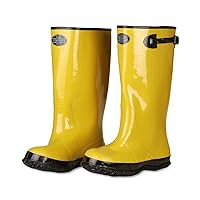 Cordova BYS17-14 Yellow Slush Boot With Black Ribbed Sole, Cotton Lined, 17-Inch Length, Over-The-Shoe Style, Size 14