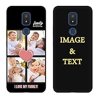 Customize Phone Case for AT&T Motivate 3 / Motivate 2 Custom Pictures Case Personalized Name Soft Case Birthday Gift for Family Men Women Photo Full Protective Cover Slim Fit Black FO