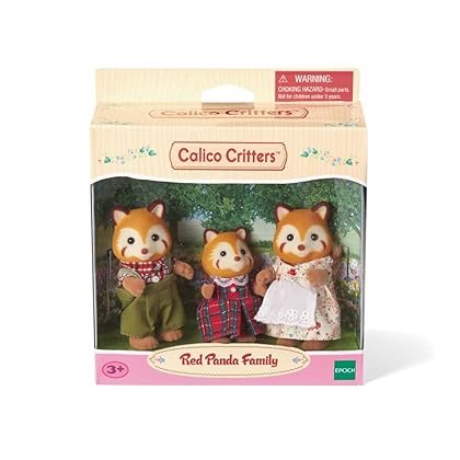 Calico Critters Red Panda Family, Dolls, Dollhouse Figures, Collectible Toys