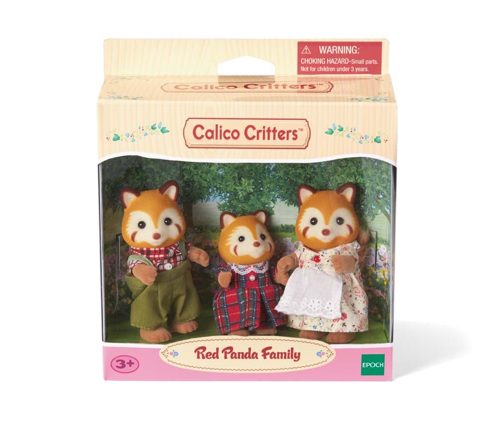Calico Critters Red Panda Family, Dolls, Dollhouse Figures, Collectible Toys