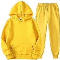 Faux Fur Hoodie For Men Hooded Sportswear Two Piece Long Sleeved Pullover Hoodie Sweatshirt Sweatpants Set
