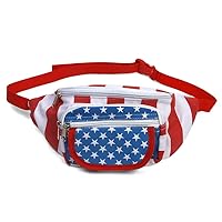 USA Stars and Stripes Adjustable Fanny Pack