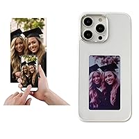 Smart Photo Rear Projection 𝐃𝐈𝐘 phone Case Customizable E-Ink Phone Case Instantly Display Photos On The Ink Screen Back Cover Personalize Your Phone Anytime Anywhere (White, For iPhone 15 Pro Max)