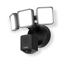 WYZE Floodlight Camera Pro, 3000-Lumen LEDs, 180° Wide View, 2K HD Outdoor Security Camera, Motion Detection, 105dB Siren, Cloud & Local Storage, Color Night Vision, for Home Surveillance, Wired