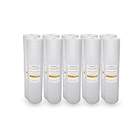 Max Water 20 inch x 4.5 inch, 1 Micron Replacement Sediment Water Filter Cartridge for Whole House, Melt Blown Filtration Fiber for Heavy Duty (Pack of 10)