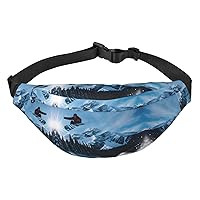 Snowboarding Adjustable Belt Hip Bum Bag Fashion Water Resistant Hiking Waist Bag for Traveling Casual Running Hiking Cycling