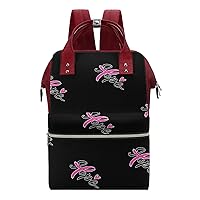 Hope Breast Cancer Awareness Women's Laptop Backpack Travel Nurse Shoulder Bag Casual Mommy Daypack