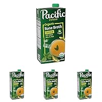 Pacific Foods Organic Chicken Bone Broth with Lemon Balm and Sage, 32 OZ Carton (Pack of 4)