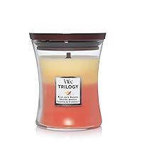 WoodWick Medium Hourglass Candle, Tropical Sunrise - Premium Soy Blend Wax, Pluswick Innovation Wood Wick, Made in USA