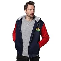 Rasta Lion of Judah Men's Winter Hoodie Zip Up Fleece Sweatshirt Thick Warm Long Sleeve Jacket